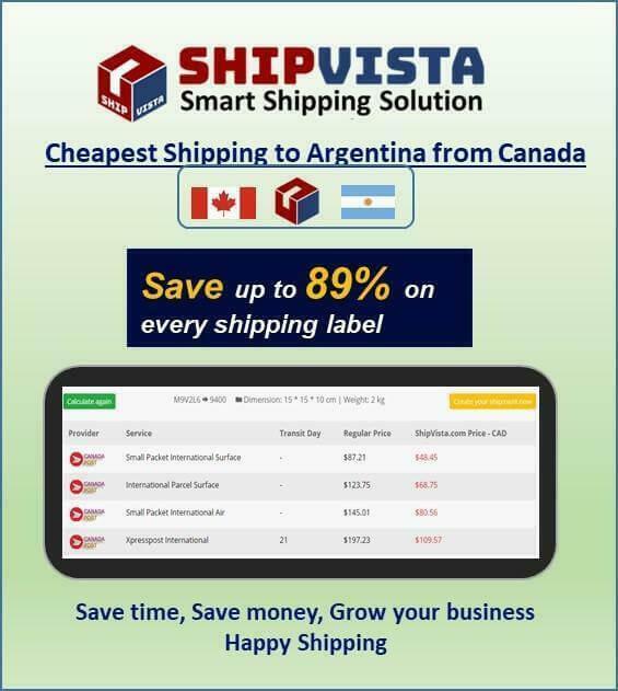 Cheapest Shipping to Argentina from Canada