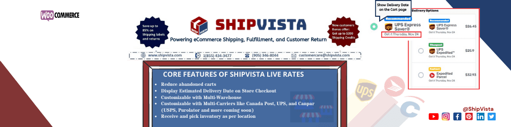 CHEAPEST SHIPPING SOLUTION FOR YOUR WOOCOMMERCE STORE | SHIPVISTA'S LIVE SHIPPING RATES